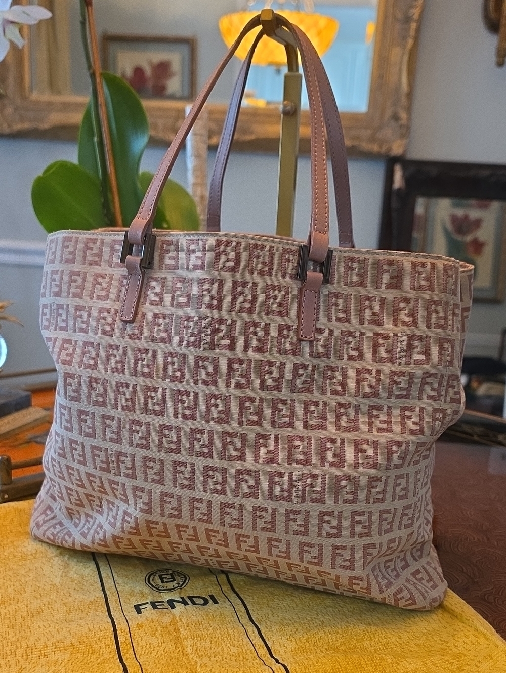Y2K Vintage Fendi Zucchino FF Tote